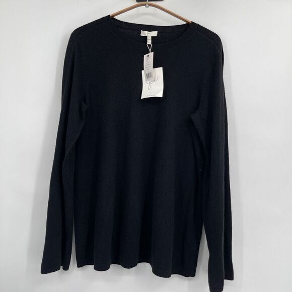 Joie Navy Blue Split Sleeve Crew Neck Pullover Sweater Large NWT - Picture 1 of 7